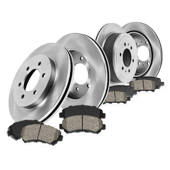 Callahan Brake Parts Brake Kit for Nissan TITAN 2017-2024 Front and Rear Replacement Brake Rotors with Ceramic Brake Pads EBYK038578