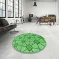 thumbnail image 3 of Ahgly Company Indoor Round Patterned Stoplight Go Green Area Rugs, 8' Round, 3 of 6