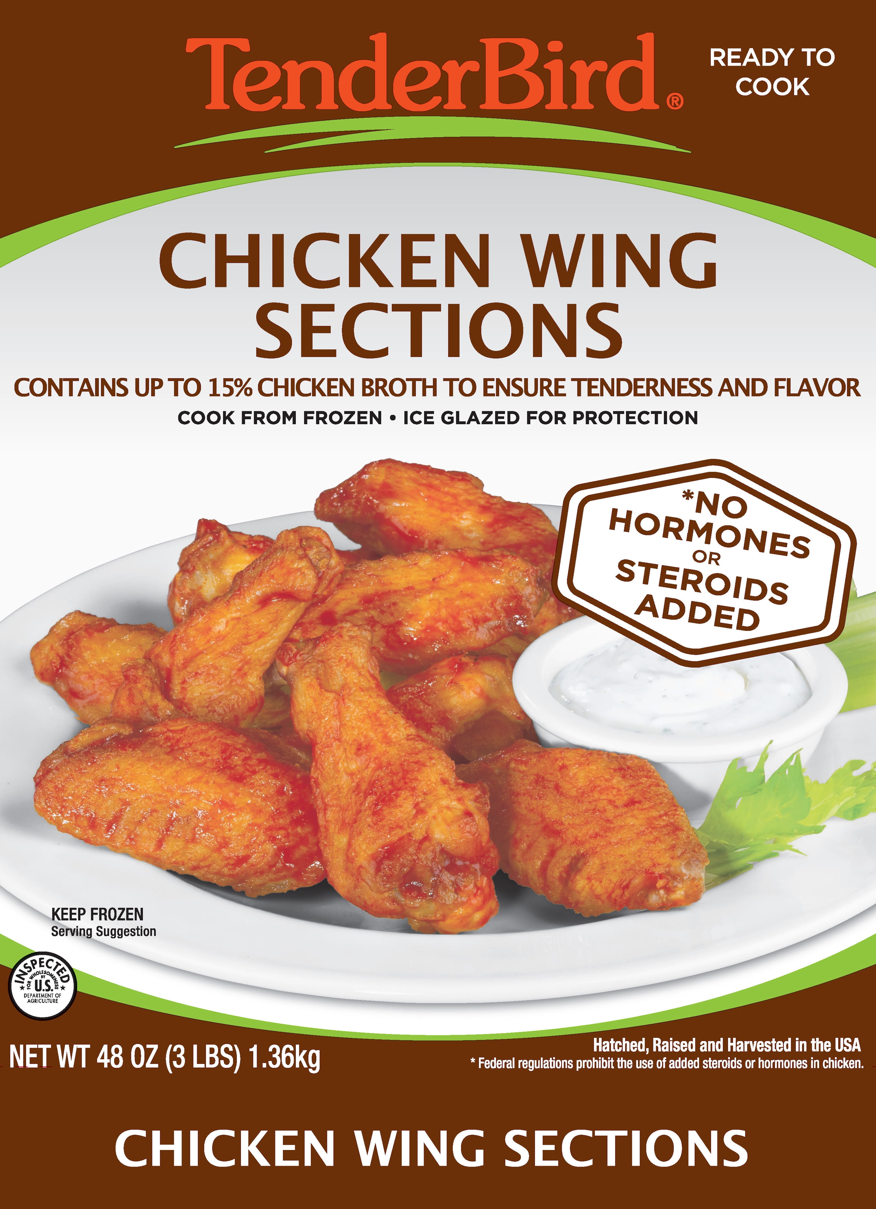 Tenderbird Frozen Chicken Wing Sections, 3 lb (Frozen)