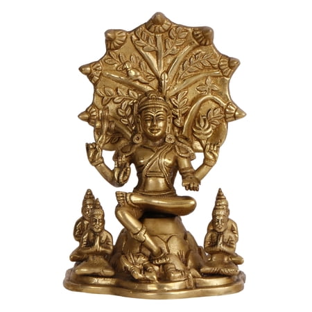 Huge Basket G48 – Brass Ganesh Idol Ganesha Bhagwan Statue Ganpati Murti for Home Entrance Décor Diwali Gift Decorated with Multicolored Stone Height 6 Inch