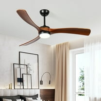 52 "3 solid wood leaf ceiling fan lights