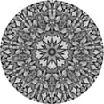 thumbnail image 1 of Ahgly Company Indoor Square Patterned Gray Cloud Gray Area Rugs, 3' Square, 1 of 6