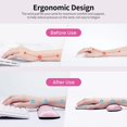 thumbnail image 5 of Wrist Memory Foam Keyboard Mouse Wrist Pad Set Office Gaming Keyboard Mouse Wrist Pads With  Fabric Anti-slip Base Pink, 5 of 7
