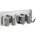 thumbnail image 4 of Clearance Under $5 | Mop and Broom Holder Wall Mount, 304 Stainless Steel Utility Rack with Adhesive No-Drill Installation for Kitchen, Laundry, and Bathroom, Silver, 4 of 9