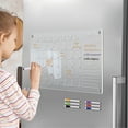 thumbnail image 6 of 3D Magnetic Acrylic Weekly Planner a Small, for Fridge Reusable Magnetics Planning Whiteboard Workout Board for Refrigerator Includes 6 Markers with Calendar Board 6Ml, 6 of 8