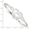 thumbnail image 4 of Auriga Fine Jewelry 925 Sterling Silver Heart With" A Heart Bangle Valentine's Day Gift for Women, 4 of 5