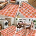 thumbnail image 5 of 4'x6' Area Rugs, Valentines Indoor Outdoor Area Rug for Living Room Bedroom, Farmhouse Orange White Plaid Love Heart Washable Bathroom Rugs Kitchen Floor Carpet Mats Home Decor Aesthetic, 5 of 8