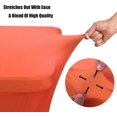 thumbnail image 3 of GFDYREE 2 Pack 6ft Stretch Spandex Orange Table Cover for Standard Folding Tables - Universal Rectangular Fitted Tablecloth Protector for Wedding, Banquet and Party, 3 of 7