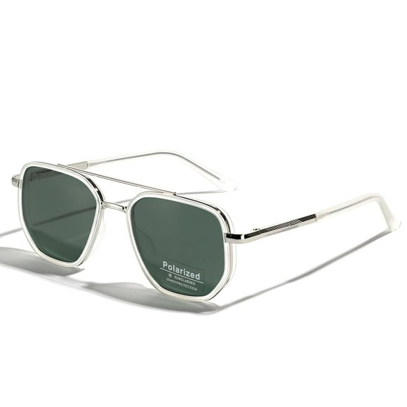 Gafas de sol Weiyuchen Polarizadas TR90 Vintage Cuadradas Plateadas
