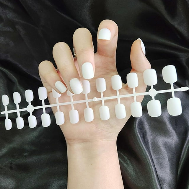 Short Color Wear Nail Nail Art Patch Simple Nail Piece GXW Nude Nail Fake R5B5