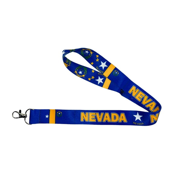 Lanyard - State Flag Nevada - USA - L083 | ID Badge Holder Strap, Travel Souvenir, Lightweight Everyday Accessory, Neck Strap, Event Accessory