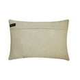 thumbnail image 4 of The HomeCentric Decorative Beige 12"x24" (30x60 cm) Lumbar Pillow Cover, Jute & Linen Lace, Jute, Handmade Sequins Oblong Pillow, Solid Pattern Contemporary Style - Terra Beige, 4 of 4