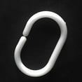 thumbnail image 3 of White Shower Curtain Rings Hooks Bathroom Plastic Strong Pole Rail Guide Hanger, 3 of 7