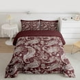 thumbnail image 2 of Homewish Bohemian Paisley Full Size Comforter Sets 3-Piece for Female Men Adults,Traditional Floral Flower Bedding Comforter Set,Boho Hippie Lightweight Bedding Sets,Microfiber Bedroom Decor, 2 of 8