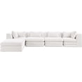 thumbnail image 2 of Meridian Furniture Stellar 152" Cream Chenille Fabric 5Pc. Modular Sectional, 2 of 11