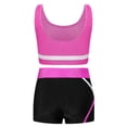 thumbnail image 2 of Linjinx Kids Girls Gymnastics Outfit Tracksuit Training Tank Tops Dance Bra and Yoga Shorts Ballet Hot Pink 16, 2 of 7