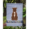 thumbnail image 3 of Staffordshire Bull Terrier Chocolate Welcome Garden Flag, 3 of 3