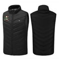 thumbnail image 6 of Womens Mens Heated Vest Unisex Quilted Zip-Up Winter Warm Heating Jackets Sleeveless Adult Teen Cold Weather Outfits L, Black, 6 of 7