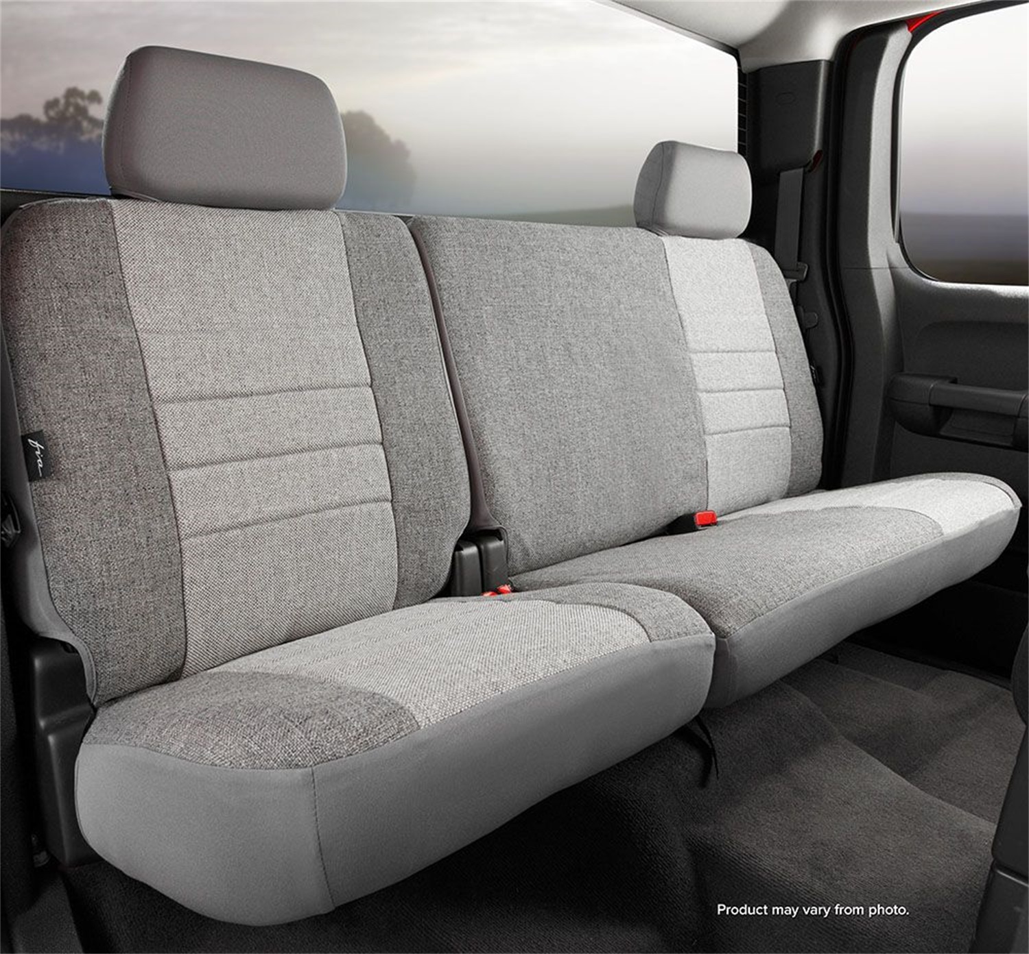 Charcoal Tweed Fia OE32-38 CHARC Custom Fit Rear Seat Cover Split Seat 60//40