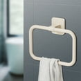 thumbnail image 4 of Squares Towel Storage Rack Wall Mounted No Drill Bathroom Organizer, Heavy-Duty Plastic Towel Hook for Bathroom Kitchen, Multi-Functional Space Saving Design, 4 of 6