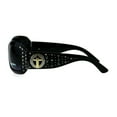 thumbnail image 3 of Womens Crucifix Jewel Iced Out Rhinestone Rectangular Butterfly Sunglasses Black Smoke, 3 of 4