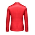 thumbnail image 2 of Plus Size Mens Suit Jacket 50 Short Fayshow0 Men's Stylish Casual Business Wedding Party Outwear Coat Suit Tops Red, 2 of 5