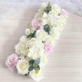 thumbnail image 3 of kurtrusly Porte Arquée Fleur Rangée Panneau de Fleurs Réalistes pour T Station Fête Cérémonie Blanc Rose Style 1, 3 of 9