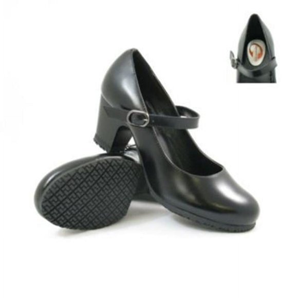 Genuine Grip  Mens Slip-Resistant Leather Mary Jane, Black - Size 9
