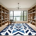 thumbnail image 2 of ODIKA 4'x6' Machine Washable Non-Slip Area Rug, Geometric Navy Blue High Traffic Rug, Blue, 1095222, 2 of 7