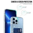 thumbnail image 5 of for iPhone 13 Pro Glitter Case, Clear Hard PC Card Slot Bling Slim Thin Anti-scratch Lightweight Drop-Protective Soft TPU Bumper Phone Case Cover for iPhone 13 Pro,Clear, 5 of 9