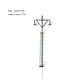 thumbnail image 3 of Ounissouiy Modelo de luz ferroviaria, modos de luz blanca cálida, miniposte LED en miniatura para patio, lámparas de parque de cabezales, decoraciones Artesanía Negro (luz cálida) Ounissouiy HA064534-05, 3 of 6