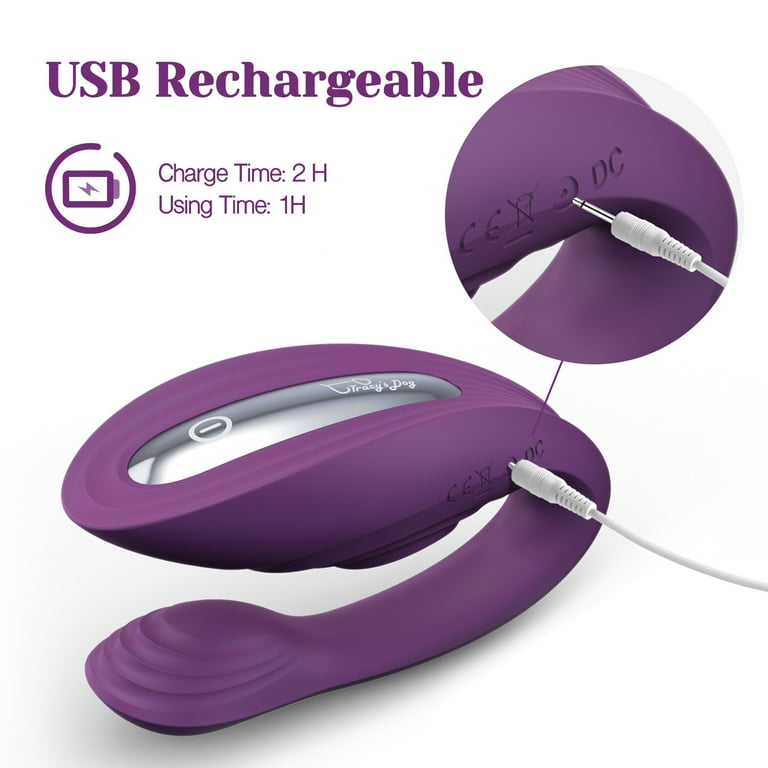 Tracy's Dog Partner Vibrator with Remote Control for Clitoral G-Spot  Stimulation, Couple Adult Sex Toys with 7 Pulsating and Vibration Patterns  Purple (Nina-Vibe)