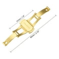 thumbnail image 3 of Push Button Folding Deployment Clasp Quick Release 21mm Buckle Width Steel Watch Band Extender Gold Tone, 3 of 5