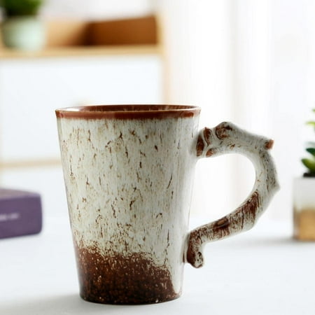 

GZhLonKiMa Coffee Mug Ceramic Glazed Tea Cup 12 oz Mug with Handle for Coffee Tea Milk Cocoa Dishwasher and Microwave Safe for Office Home (Blue)