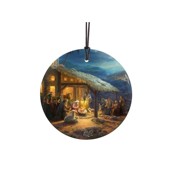 Thomas Kinkade Studios (The Nativity) StarFire Prints™ Hanging Glass Print