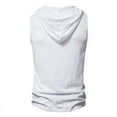 thumbnail image 4 of Njoeus White Blouse Big & Tall Tops Hoodies for Men Casual Fashion Gym Workout Tank Top Cotton Button Sleeveless Hooded Vests Sport T-Shirt Summer Sweatshirts S-Xxl Mens Muscle Tank Tops, 4 of 4