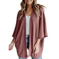 thumbnail image 1 of KOMOO Women Knit Cardigan Oversized Bat Sleeve Open Front Knitwear Lightweight Kimono Cardigan Sweater, 1 of 8