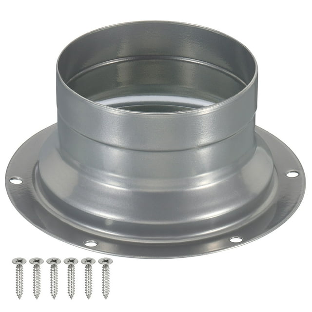 Unique Bargains 3' Duct Connector Flange Metal Exhaust Inlet Outlet Duct Mounting Plate for Air Heating Cooling HVAC 3 Pcs