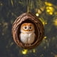 thumbnail image 1 of Adornos para árbol de Navidad - Decoración acrílica colgante de 3,15 pulgadas con estampado de animales • Regalo navideño para familia y compañeros • Set de 1, 1 of 8