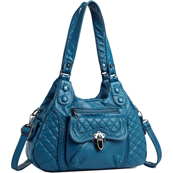 Sunyuer Purses and Handbags Women Fashion Tote Bag Shoulder Bags Top Handle Satchel Purses Washed PU Leather Handbag