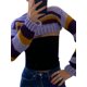 thumbnail image 2 of VISgogo, suéter de punto a la moda para mujer, Tops cortos de manga larga de Color a rayas en contraste, jerséis salvajes informales de primavera VISgogo  moda, 2 of 9