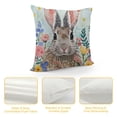 thumbnail image 4 of PHYHOO Pillow Covers, Floral Rabbits Bunny Hello Peeps Farmhouse Decorative Throw Pillowcases for Home Sofa Couch Decoration, 4 of 5