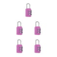 thumbnail image 2 of Langgg 3 Digit Combination Password Lock Alloy Cabinet Travel Luggage Padlock pink 5Set, 2 of 6