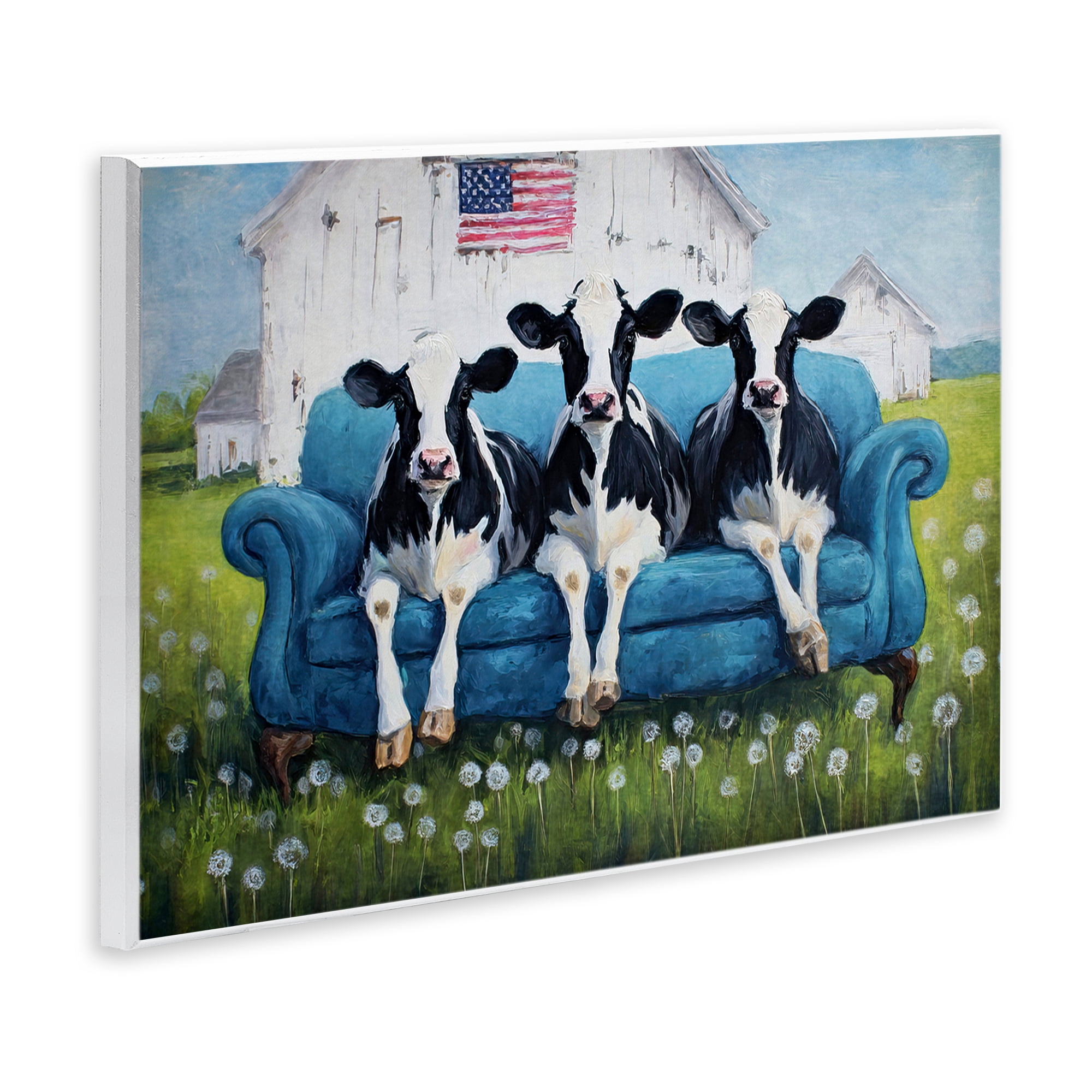 Stupell Industries Barnyard Sofa Sisters Wall Plaque Art, design by Tina LeCour