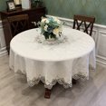 thumbnail image 4 of Lace edge tablecloth Lace tablecloth for wedding party Family kitchen living room-ash, 4 of 5