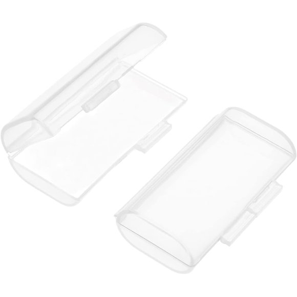 HUGFEGWE 5Pcs AAA Battery Storage Case Holder, 2 Capacity Battery Organizer Storage Box for AAA, Clear U2536-19184