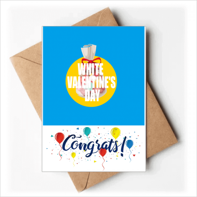 White Valentine Day Sobre de la Carta de felicitación de la tarjeta de matrimonio