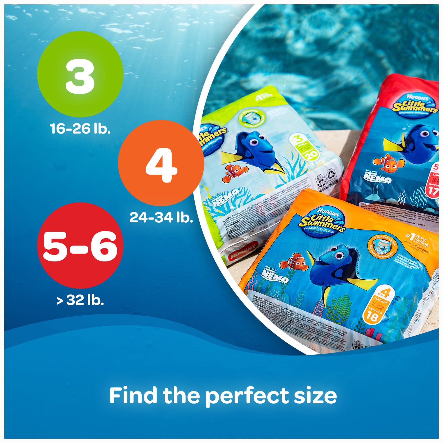 Huggies Little Swimmers Swim Diapers, Size 5-6 Large, 17 Ct - image 3 of 8