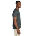 thumbnail image 3 of Gildan Softstyle V-Neck T-Shirt GR64, Adult Men's Short Sleeve V-Neck T-Shirt Modern fit Tee, Dark Heather M, 3 of 4