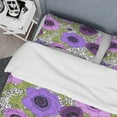 thumbnail image 4 of Designart 'Purple Retro Fantasy Flowers' Mid-Century Modern Duvet Cover Set, 4 of 4